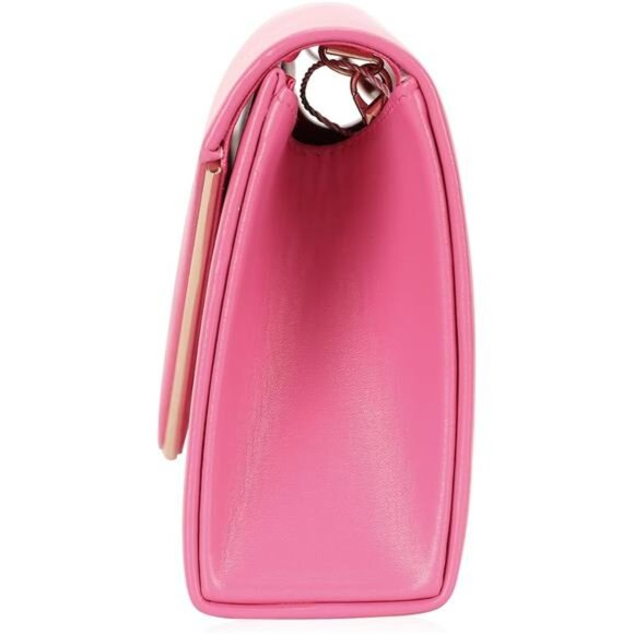 Vegan Leather Envelope Clutch Bag Pink - Picture 5 of 6